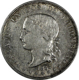 Colombia Silver 1885 5 Decimos Medellin Mint XF KM# 161.1 (20 108)