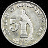 GUATEMALA Silver 1945 5 Centavos  KM# 238.1 (22 897)