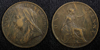 Great Britain Victoria Bronze 1897 1 Penny 30.8 mm  KM# 790 (22 509)