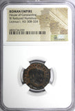 ROMAN Licinius I AS CAESAR AD 308-324 BI REDUCED NUMMUS /JUPITER NGC (039)