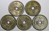 Norway Haakon VII LOT OF 5 COINS 1929(2 p),1945,1948,1949 50 Øre KM# 386 (17474)