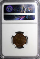 Germany,Weimar Republic 1924-J 2 Rentenpfennig NGC MS65 BN TOP GRADED KM#31(009)