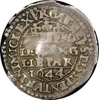GREAT BRITAIN Charles I Silver 1644 3 PENCE Oxford Mint S-2994 (21 297)