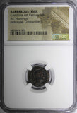 Constantine I .BARBAROUS ISSUE NUMMUS 4th Cen. AD NGC /Two Victories at Altar(1)