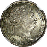 Great Britain George III Silver 1819 1 Shilling NGC MS65 Light Toned KM# 666 (2)