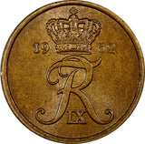 Denmark Frederik IX Bronze 1962 5 Øre Choice UNC .Luster KEY DATE KM# 848.1 (12)