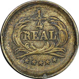 Guatemala Silver 1889/889 1/4 Real Nice Toned KM# 158 (22 681)