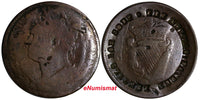 IRELAND Copper ND (c.1850) Token Large Cent Countermark  (10 381)