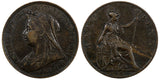Great Britain Victoria Bronze 1901 1/2 Penny Last Year Type  KM# 789 (20 595)