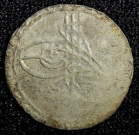 TURKEY Mustafa III  Silver AH1171 2  (1759)  Para 0.51g. Toned KM# 295 (23 619)