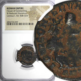 ROMAN Licinius I AS CAESAR AD 308-324 BI REDUCED NUMMUS /JUPITER NGC (039)
