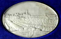 AUSTRIA Oval Medal 1928 by A.Hartig Numismatic Medal 5th German Day 70mm (167)