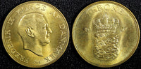 DENMARK Frederik IX Aluminum-Bronze 1957 C S 1 Krone GEM BU COIN KM# 837.2 (791)