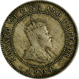 Jamaica Edward VII Copper-Nickel 1904 1/2 Penny Mintage-48,000 KM# 22 (18 620)