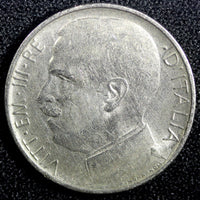 Italy Vittorio Emanuele III 1920 R 50 Centesimi Reeded Edge RARE DATE KM#61.2(9)