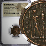 Roman Constantine II AD 337-340 AE3/4 BI Nummus / WAR LEGION SOLDIERS NGC (073)