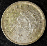 GUATEMALA Silver 1955 10 Centavos Casa de Moneda de Guatemala KM# 256.1 (23 220)