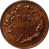 Peru 1937 2 Centavos  MS66 RED Nice Toning Low Mintage-963,000 KM# 212.1 (98)