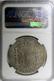Mexico SPANISH COLONY Charles IV Silver 1792 MO FM 8 Reales NGC AU55 KM# 109(1)