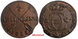 SWEDEN Carl XIII Copper 1815 1/2 Skilling NICE DETAILS KM# 590 (13 689)