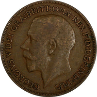 Great Britain George V Bronze 1920 1 Penny KM# 810