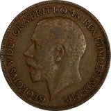 Great Britain George V Bronze 1920 1 Penny KM# 810