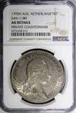 Austrian Netherlands Silver 1795 H 1 Kronen Thaler c/m "L" NGC AU DET.KM#62.1(5)