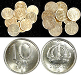 SWEDEN Gustaf V Silver 1942-1950 10 Ore UNC/BU KM# 813 RANDOM PICK (1 COIN) (29)