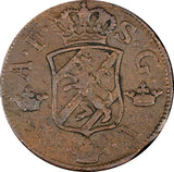 Sweden Adolf Frederick Copper 1760 2 Ore, S.M. Mintage-558,000 KM# 461 (21 348)