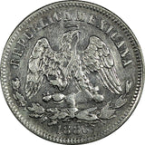 MEXICO Silver 1886 ZS Z 25 Centavos Zacatecas Mint-309,000 SCARCE KM#406.9 (080)