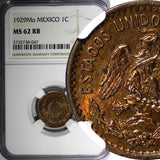 Mexico ESTADOS UNIDOS MEXICANOS Bronze 1929 Mo 1 Centavo NGC MS62 RB KM# 415 (7)