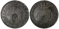 Angola Maria I Copper 1789 Macuta 44 mm Mintage-99,600 Countermarked KM# 31 (85)