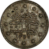 Turkey Mehmed V Silver AH1327//2 (1910) 2 Kurush Toning KM# 749 (18 271)