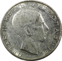 Yugoslavia Petar II Silver 1938 50 Dinara 1 YEAR TYPE KM# 24 (22 318)