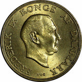 DENMARK Frederik IX Aluminum-Bronze 1953 NS 1 Krone KEY DATE UNC KM# 837.1