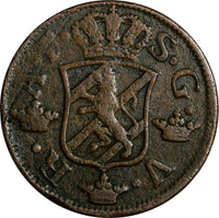 SWEDEN Adolf Frederick Copper 1762 S.M. 2 Ore SCARCE KM# 461(15 613)