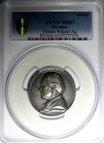 SWEDEN SILVER MEDAL Pontus Wikner (1837-1888) by Erik Lindberg PCGS MS63 TOP