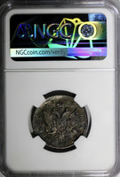 RUSSIA Elizabeth Silver 1746 MMD Polupoltinnik NGC MINT ERROR XF45 SCARCE (022)