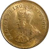 India-British George V Bronze 1928 (B) 1/12 Anna UNC KM# 509 (23 676)