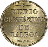 Panama Copper-Nickel 1907 1/2 Centesimo Philadelphia Mint UNC KM# 6 (21 419)