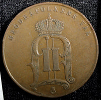 SWEDEN Oscar II Bronze 1899 5 Öre 27mm KM# 757 (22 960)