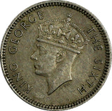 Malaya Copper-Nickel King George VI 1950 5 Cents Last Year Type KM# 7 (18 666)