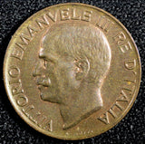 ITALY Vittorio Emanuele III  Bronze 1925 R 5 Centesimi UNC KM# 59 (23 867)