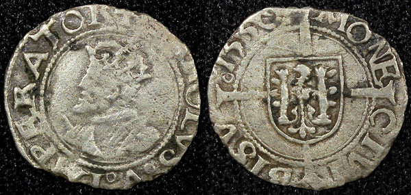 FRANCE  Besançon Charles V Silver 1550 1/2 Carolus 0,55g. 14mm B-1295 (559)