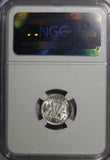 AUSTRALIA George VI Silver 1943D  3 Pence NGC AU58  KM# 37