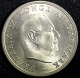 Denmark Frederik IX Copper-Nickel 1967 5 Kroner 33mm GEM BU KM# 853.1 (23 818)