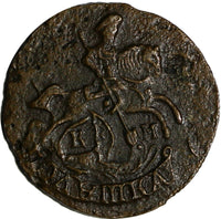 Russia Catherine II Copper 1784 KM Polushka Suzun Mint C# 55.4 (18 692)