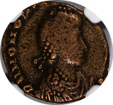 WESTERN ROMAN Honorius AD 393-423 AE3 Nummus /Rev. Crowned by Victory  NGC (019)