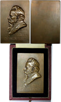 AUSTRIA Bronze Medal Plaque 1908 by Bachmann.Dr. Anton Mayer historian 48x71 (9)