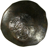 BYZANTINE Manuel I.1143-1180 AD,Constantinople.Billon Aspron Trachy, 27mm,3,25g.